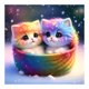 thumbnail image 1 of Pintura de diamante 1 5D DIY Kit de gato de taladro redondo completo Decoración del hogar Artesanía FLhrweasw Nuevo, 1 of 9