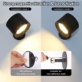 thumbnail image 4 of Glowright Lights, Stick on Lights for Wall, Smart Glowright Round Lights, Glowright Rotation Lights, Two Lights in One, Cozy or Bold, for Kitchen, Bedroom, Study, Office (Black), 4 of 7
