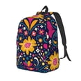 thumbnail image 1 of Disketp Cinco De Mayo Floral Mochila de Lona Estampada, Mochila Escolar de Viaje Ligera para Estudiantes y Portátil-Small, 1 of 5
