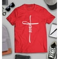 thumbnail image 3 of S4E Men's Jesus Cross Religious T-Shirt XX-Large Red, 3 of 4
