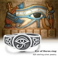 thumbnail image 3 of Midir&Etain Eye of Horus Ring for Men 925 Sterling Silver Adjustable Ring Celtic Knot Lucky Eye Protection egyptian Jewelry Birthday Christmas Gifts, 3 of 7