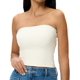 thumbnail image 1 of Camiseta sin tirantes AJISAI de doble forro para mujer, color crema S, 1 of 7