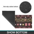 thumbnail image 6 of Geometric Triangle Brown Pattern Anti Fatigue Kitchen Rugs Set Of 2, Non Slip Washable Decorative Floor Mats for Kitchen Sink Laundry, 17"x30" and 17"x47", 6 of 6