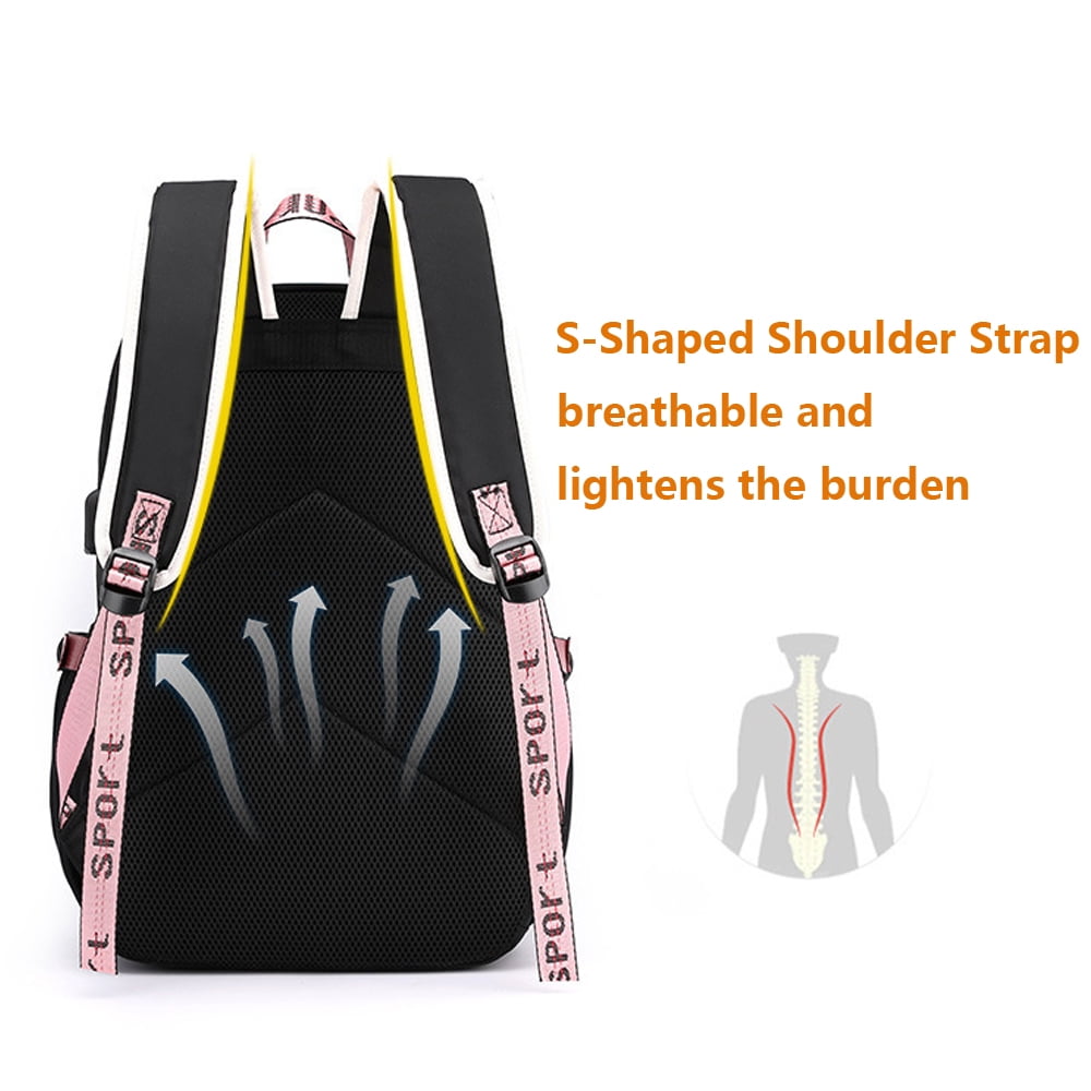ASD Lighting USB and Audio Cable Ports Kpop Bts Print Backpack