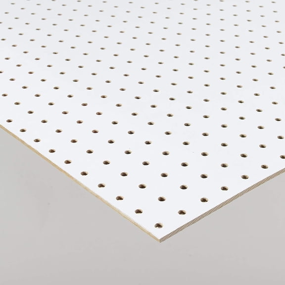 DGwood Custom Size 3/16 inch Thick White Pegboard Panel (12" X 12" (18 PCs))