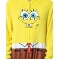 thumbnail image 2 of Nickelodeon Men's SpongeBob SquarePants Hooded Union Suit Kigurumi Costume Pajama Sleepwear Loungewear, 2 of 7