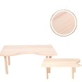 thumbnail image 2 of Plataforma de madera para juegos de hámster para hámsteres sirios enanos, jerbos, ratones, degus u otras mascotas pequeñas (triángulo - 5,3' de altura), 2 of 5