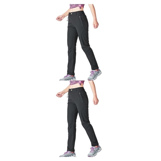 Qarigey Pantalones de senderismo para mujer Pantalones finos de secado rápido Parte inferior Type6 NO6