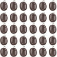 thumbnail image 1 of 1 caja de 40 amuletos de granos de café de imitación de comida, pequeños amuletos de resina con forma de coco marrón., 1 of 6