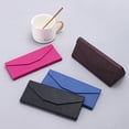 thumbnail image 2 of EIMELI Glasses Bag Foldable Waterproof Anti-knock Strong Magnet Closure Soft Large Capacity Dustproof Triangle Glasses Storage Box Daily Supply, 2 of 10