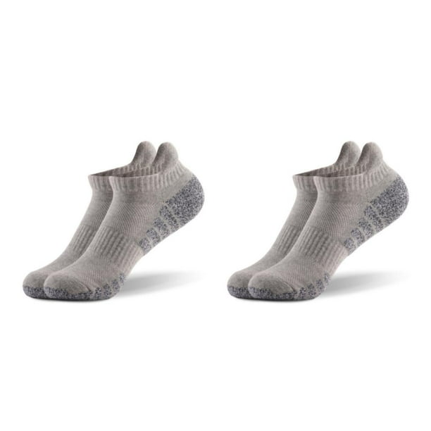 Minnieouse Calcetines náuticos de tela cómodos transpirables absorbentes para correr con fondo mejorado para personas activas XL ligero (43-47) gris claro XL (43-47) 2piezas