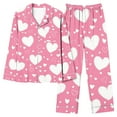 thumbnail image 5 of purcolt Valentines Day Pajamas for Women Set Long Sleeve Button Down Sleepwear Soft Pjs Sets 2 Piece Lounge Sets with Pocket, 5 of 6