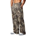 thumbnail image 6 of Baggy Hunting Camo Sweat Pants for Men Straight Wide Leg Elastic Waist Streetwear Jogger Pants Bronze M, 6 of 7