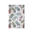 thumbnail image 1 of Floral Hanging Pocket Organizer, Little Girl Shoes with Flower Motifs, Printed Polyester Storage Bag with Pockets, 14" x 20", White Multicolor, 1 of 2