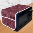 thumbnail image 1 of Floral Microwave Oven Cover, Mandala Motif Inspired Oriental Round Flower Petals Leaves Ethnic Folk, Water Resistant Organizer with Pockets Kitchen, 36" x 12", Dark Fuchsia Dried Rose, by Ambesonne, 1 of 4