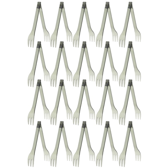 Hemobllo 40-Piece Green Plastic Dessert Fork and Tongs Set - Party Cutlery for Events and Gatherings