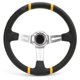 thumbnail image 1 of Sport Steering Wheel 14in/35cm Hand Sewing PU Aluminum Auto Steering Wheel Universal for Modification, 1 of 8