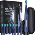thumbnail image 1 of Cepillo de dientes eléctrico TEETHEORY Sonic con 8 cabezales y funda, 1 of 7