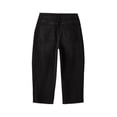 thumbnail image 5 of Women's Cropped Pants, Soft Fabric Slim Fit High Waisted Hem with Pocket, Fashionable Casual Trousers, Lounge Beach Outdoor, Capri Pants for Women | UKHCCC,Black L, 5 of 8