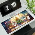 thumbnail image 3 of Merry Christmas Bulldog Santa Hat Xmas Tree Winter Holiday Desk Mat Full Keyboard Mouse Pad Dog Lover Gifts Idea Large Mousepad - 01013, 3 of 5