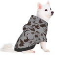thumbnail image 2 of Honeii Brown Moose with Pinecones Print Small Dog Hoodies Pet Hooded Sweatshirts Fall Winter Puppy Cat Sweaters Warm Clothes for Small Dogs Outfits Costume-X-Small, 2 of 7
