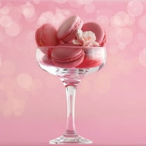 LAV Coupe Cocktail Glasses with Colored Rim Set of 4 - Champagne Coupes 8 oz