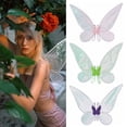 thumbnail image 5 of Mariposa Hada Ala Traje Mujer Niña Chispa Princesa Ala para Halloween Favor Cosplay Traje Púrpura, 5 of 5