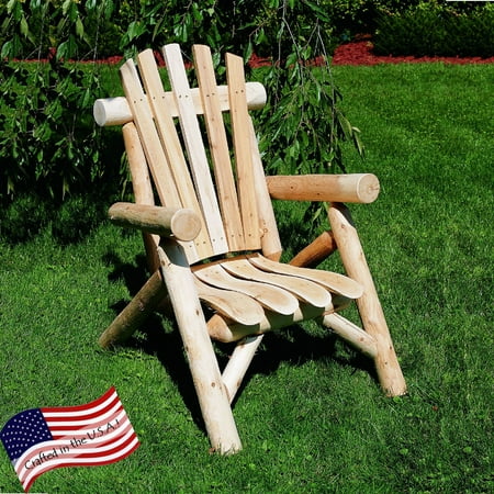 Cedar Log Lounge Adirondack Chair