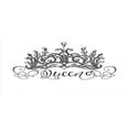 thumbnail image 4 of Queen Piggy Bank, Hand Drawn Crown Lettering Baroque Style Elements Calligraphy Print, Ceramic Coin Bank Money Box for Cash Saving, 3.6" X 3.2", Black and White, by Ambesonne, 4 of 4