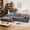 Dark Gray, variant on RIAFUN 105.5" Corduroy Cloud L-Shaped Sectional Sofa, Deep Seat Reversible Chaise, No Assembly Required, Pet-Friendly Breathable, 1400 LBS Capacity, Green