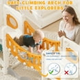 thumbnail image 5 of YUFU 12 In 1 Toddler Slide Swing Set, Baby Slide for Age 1+ with Climbing Arch Golf Set Swing Basketball Indoor Outdoor Playground Slide(Yellow&Green), 5 of 10