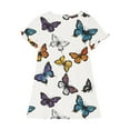 thumbnail image 3 of CethrioToddler Girls Summer Nightgowns, Casual Printed Comfy Short Sleeve Girls' Sleepwear Multicolor Size 3-4T, 3 of 3