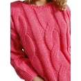 thumbnail image 5 of Liacowi Women Juniors Knit Pullover Long Sleeve Loose Fit Sweater Teen Girl Fall Winter Cable Jumper Knitwear Tops, 5 of 9