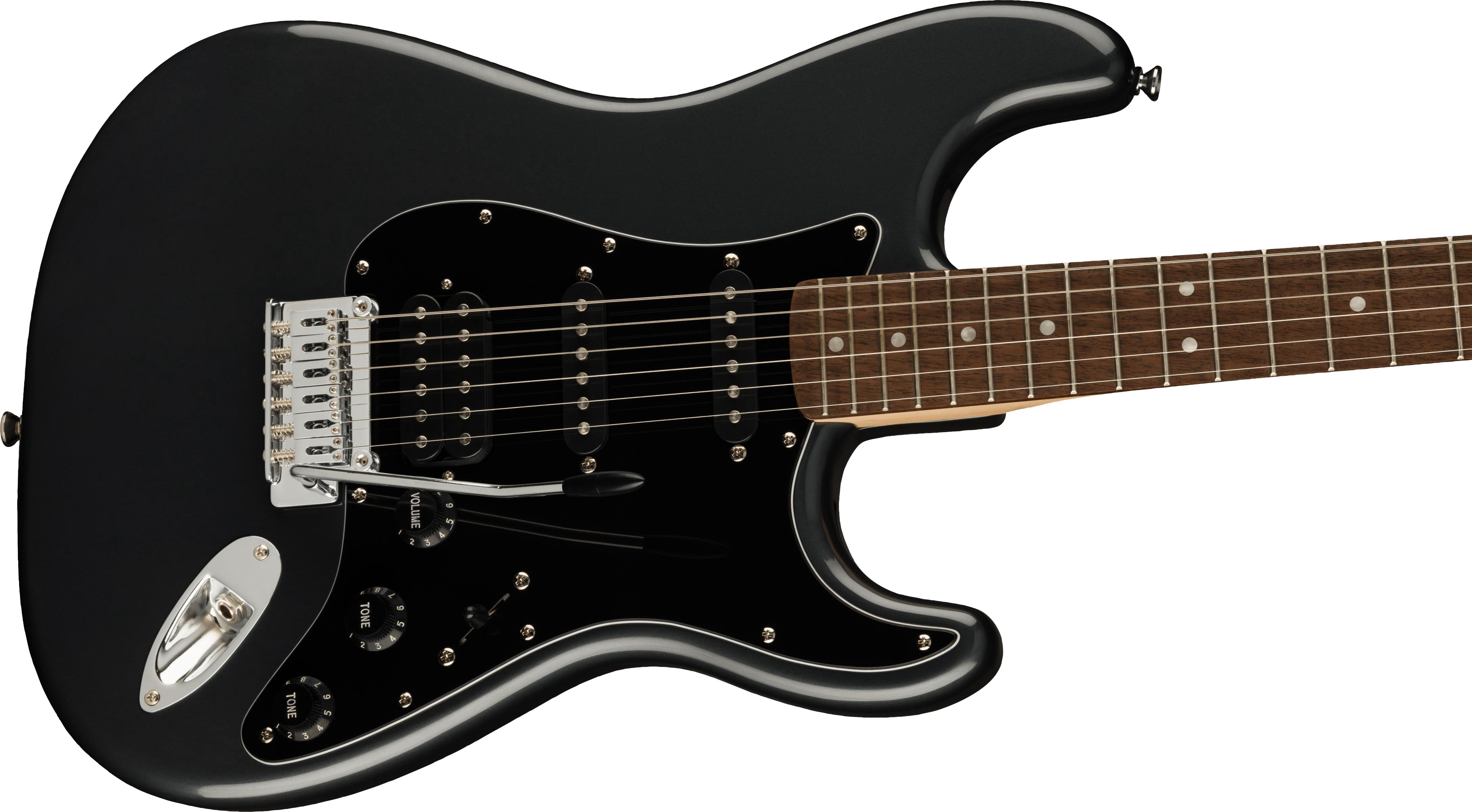 Fender Squier Affinity Stratocaster HSS - Charcoal Frost Metallic w/ Amplifier