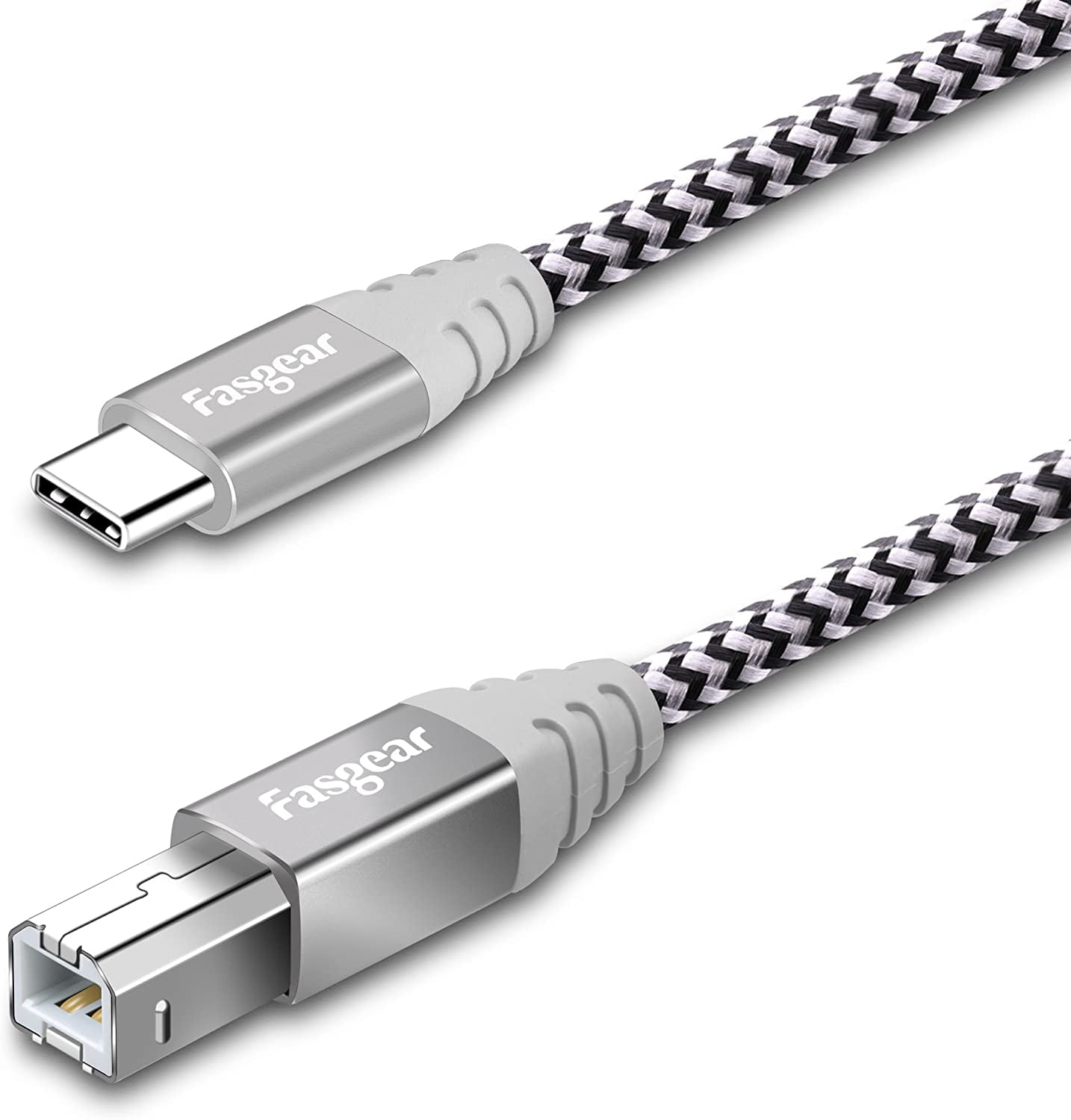 Fasgear 6ft Type C to USB B Midi Cable Nylon Braided Printer Scanner