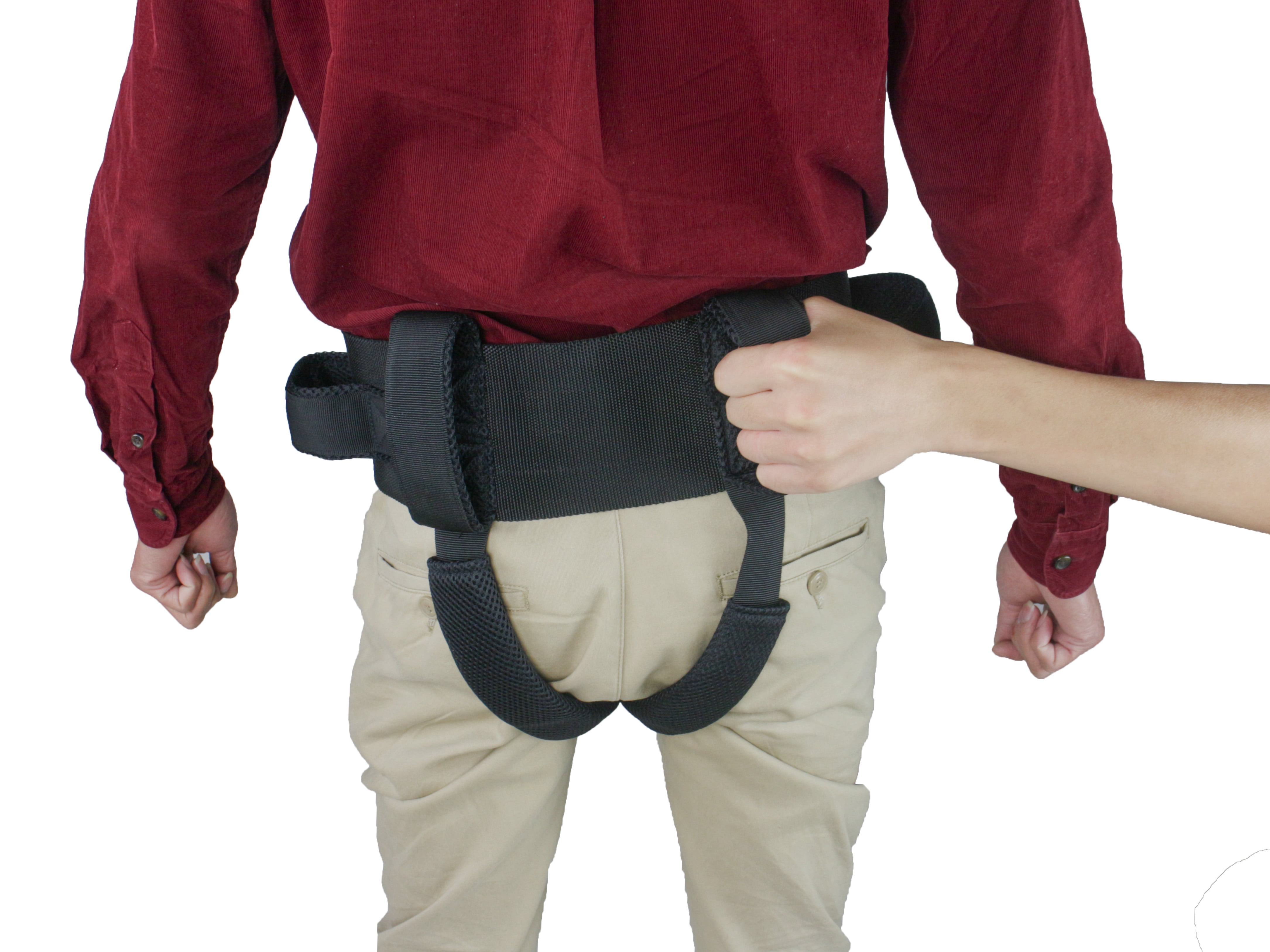 Obbomed MB2910 Patient Lift Transfer Gait Belt with Leg Straps & Quick