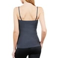 thumbnail image 4 of Juniors Solid Plain Adjustable Spaghetti Strap Layering Cropped Camisole Tank Top (Charcoal Grey, L), 4 of 4