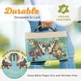 thumbnail image 3 of Christian Art Gifts Vegan Leather Fashion Bible Cover Carry Case for Women: Hope - Isa. 40:31 Inspirational Scripture Verse w/Cute Butterfly & Multicolor Florals, Pockets, Pen Loops, Taupe/Teal, Large, 3 of 7