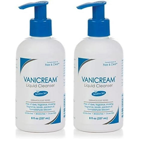 Limpiador líquido Vanicream, sin perfume, 240 ml, para pieles sensibles