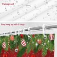 thumbnail image 6 of Christmas Gnome Bathroom Shower Curtain Snowflake Xmas Ball Evergreen Bough Red Waterproof Washable Shower Curtains for Bathtub Bath Decor with Grommets and Hook 36 X 72 Inch, 6 of 8