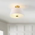 thumbnail image 4 of JONATHAN Y Isabella 15" 3-Light Modern Midcentury Iron LED Semi Flush Mount, Brass Gold/White, JYL9922A, 4 of 8