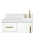 thumbnail image 5 of Ariel Taylor 48 In. Oval Sink Bathroom Vanity With Carrara White Quartz Countertop 1.5 Edge In White, 5 of 11