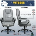 thumbnail image 4 of Bossin Big and Tall Home Office Computer chair for Adults, High Back Desk Chair for Heavy Duty 400 LBS, 4 of 7