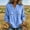 Blue plus size fall tops a1, variant on thefmos Women Plus Size Fall Winter V Neck 3/4 Sleeve Eyelet Casual Blouses Loose Pullover Tops Solid Dressy Tunic Tee, Blue S
