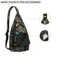 thumbnail image 2 of Cyberpunk Gamer Sling Backpack - Retro Console Design with Colorful Graffiti Pattern, Anti-Theft Shoulder Pack for Travel & School, 2 of 4