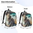 thumbnail image 3 of Rateoe Desert Monkeys Drive Pattern Canvas College Laptop Backpack,Travel Daypack,Durable Rucksack Travel Notebook Bag School Backpack Book Bag for Men Women-Medium, 3 of 7