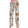 thumbnail image 6 of Hearthz Easter Women Pajamas Pants Bunny Egg Hunt Print Women Pj Bottoms Drawstring Straight Leg Lounge Pants Womens, 6 of 6