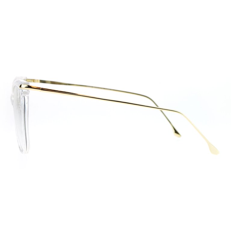 Oversize Cat Eye Sunglasses For Women – Thin Plastic Horn Rim, UV Protection, Gothic Style
