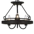 thumbnail image 4 of 60 X 3 Watt Metal Frame Pendant with Hardwired Switch, Textured Gray, 4 of 7