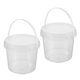 thumbnail image 2 of contenedores transparentes para alimentos con tapa, ideales para juguetes y comida. Cubo redondo portátil con asa para uso doméstico y exterior., 2 of 8